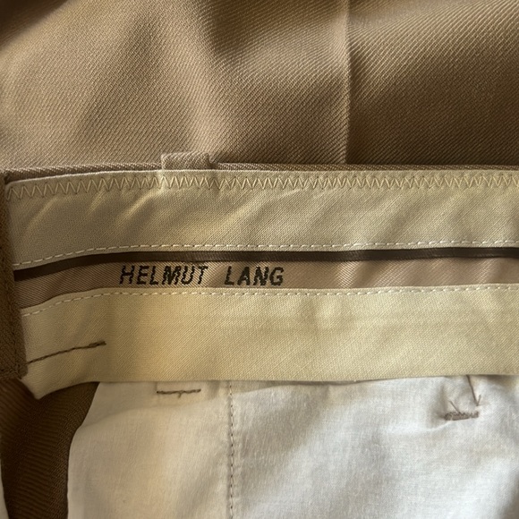 Helmut Lang Taupe Pinched Seam Trousers Size 2 - Picture 12 of 14